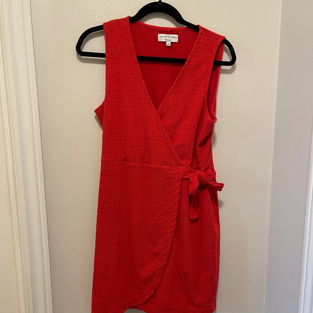 Wrap Dress Red - Texture and Thread (Madewell)